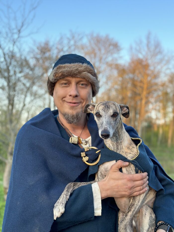 Reinis Druvietis ar savu suni